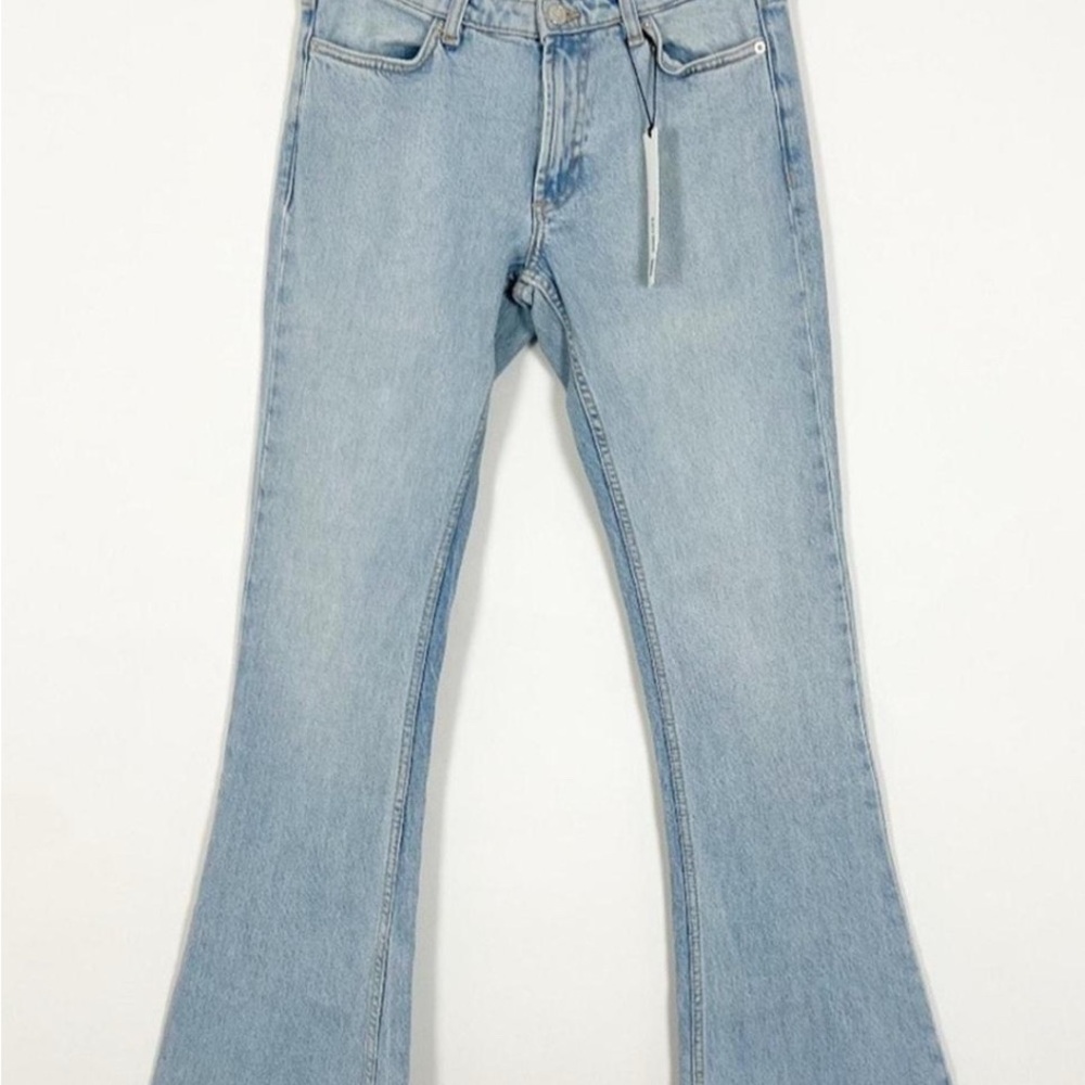 Women's Zara Light Blue Flared Jeans